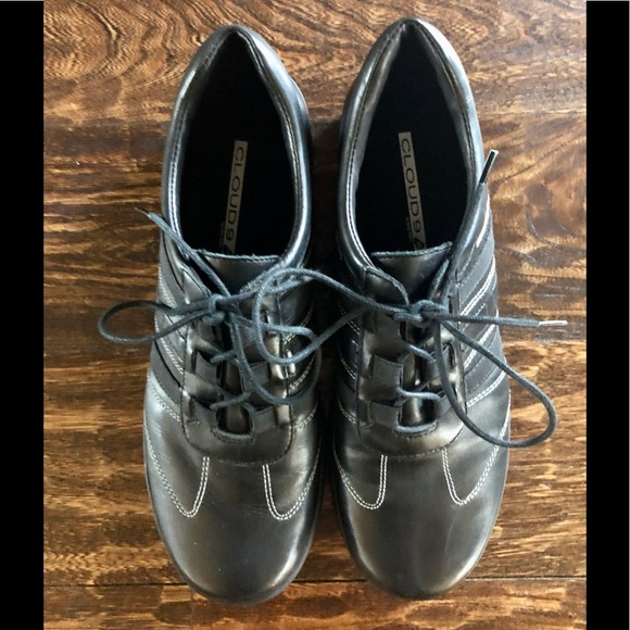 Nine West Cloud 9 Omarr Black Leather Lace Up Shoes - Size 8M (NWT) - Picture 2 of 12